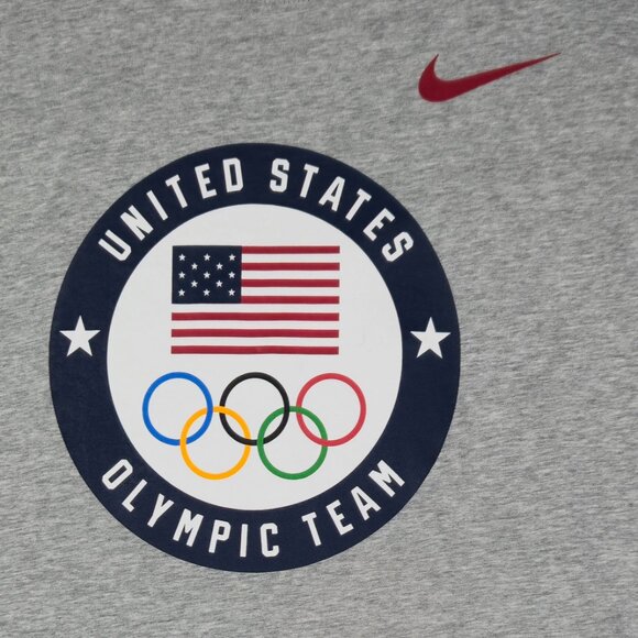 Nike USA Olympic‎ Team Tokyo 2020 Dri-Fit Tee Small Gray Flag Rings - Picture 9 of 9